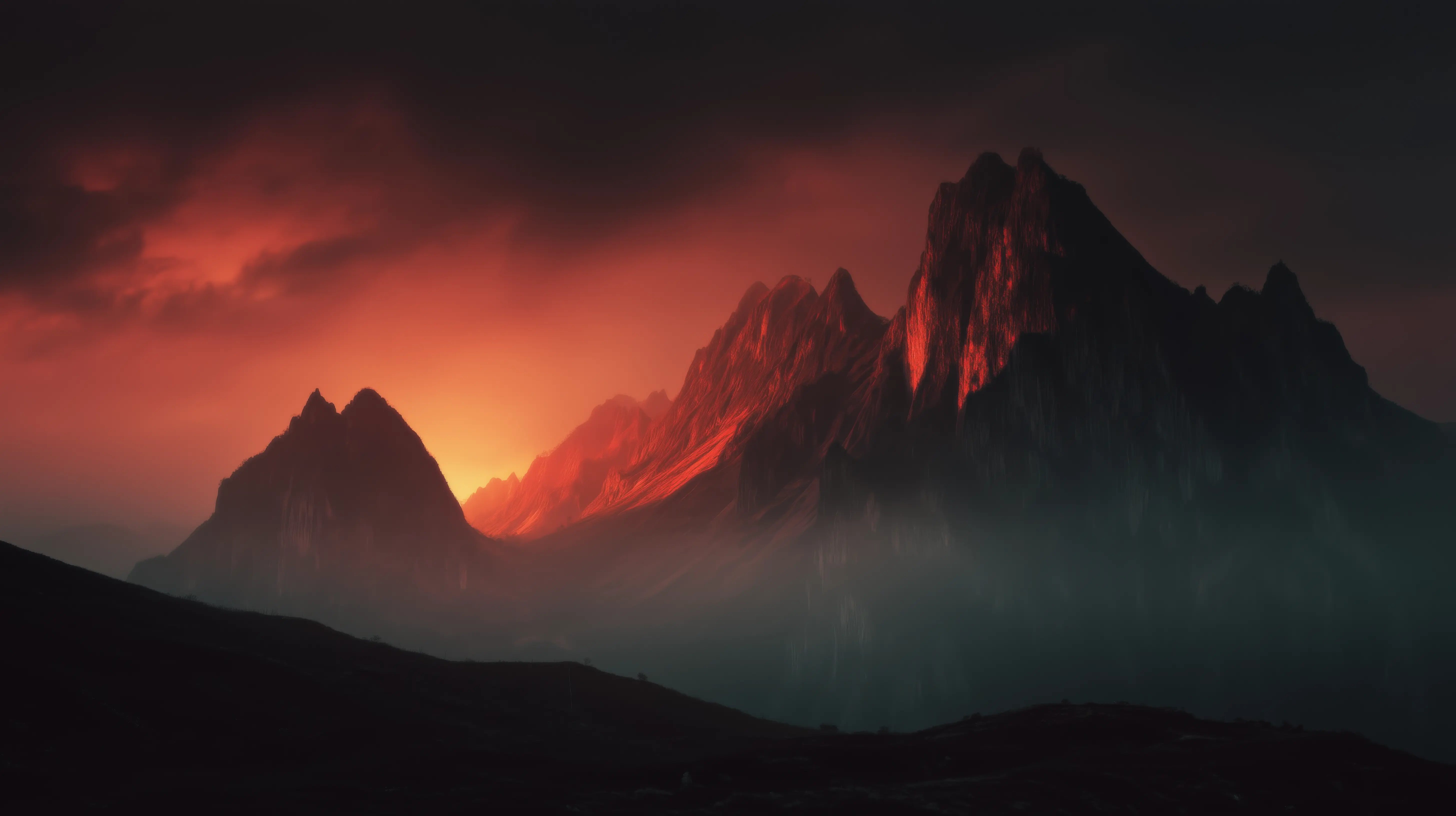 Karst mountains at twilight